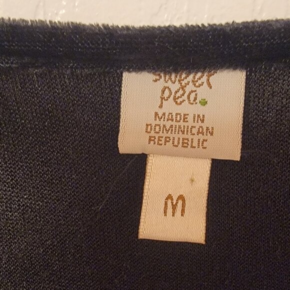 SWEET PEA BLACK  WHIMSYGOTH FAIRYDOLL VELOUR LS TOP M - Picture 5 of 7